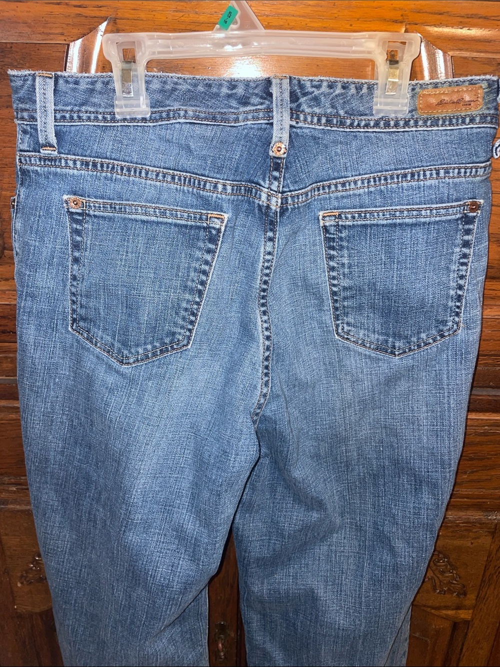Eddie Bauer Women's Straight Leg Faded Blue Jeans, 12 Short - Picture 5 of 9